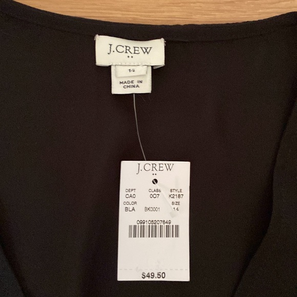 J. Crew Black Sleeveless Blouse-14-NWT - Picture 3 of 4